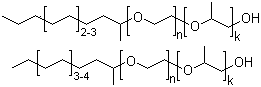 支链 C11-C14 脂肪醇聚氧乙烯聚氧丙烯醚分子结构 (CAS 78330-23-1)