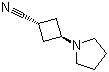 反式-3-(1-吡咯烷基)环丁腈分子结构 (CAS 78403-00-6)