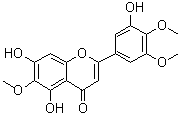5,7,3'-三羟基-6,4',5'-三甲氧基黄酮分子结构 (CAS 78417-26-2)
