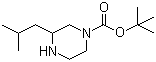 3-(2-甲基丙基)-1-哌嗪甲酸叔丁酯分子结构 (CAS 78551-93-6)