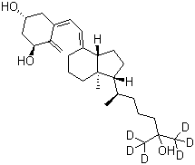 1-alpha,25-二羟基维生素 D3-d<sub>6</sub>分子结构 (CAS 78782-99-7)