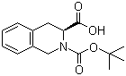 N-叔丁氧羰基-(S)-1,2,3,4-四氢异喹啉-3-羧酸分子结构 (CAS 78879-20-6)