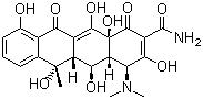 structure of CAS# 79-57-2, Oxytetracycline;Terramycin; 4-(Dimethylamino)-1,4,4a,5,5a,6,11,12a-octahydro-3,5,6,10,12,12a-hexahydroxy-6-methyl-1,11-dioxo-2-naphthacenecarboxamide; 5-Hydroxytetracycline