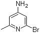 2-溴-6-甲基吡啶-4-胺分子结构 (CAS 79055-59-7)