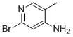 2-溴-5-甲基吡啶-4-胺分子结构 (CAS 79055-60-0)