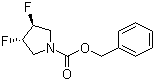 (3R,4R)-N-Cbz-3,4-difluoropyrrolidine molecular structure (CAS 790658-58-1)