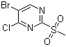 结构式 CAS# 79091-24-0, 5-溴-4-氯-2-(甲基磺酰基)嘧啶