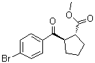 Methyl (1R,2R)-2-(4-bromobenzoyl)cyclopentanecarboxylate molecular structure (CAS 791594-14-4)