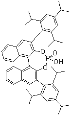 (11bR)-4-羟基-2,6-二[2,4,6-三(1-甲基乙基)苯基]二萘并[2,1-d:1',2'-f][1,3,2]二氧杂磷杂卓4-氧化物分子结构 (CAS 791616-63-2)