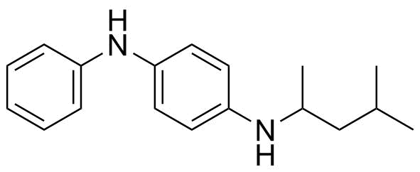 N-(1,3-二甲基丁基)-N'-苯基对苯二胺分子结构 (CAS 793-24-8)