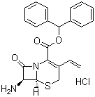 7-氨基-3-乙烯基-3-头孢-4-羧酸二苯甲酯盐酸盐分子结构 (CAS 79349-67-0)