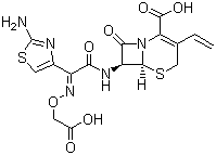 头孢克肟分子结构 (CAS 79350-37-1)