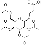 2-羧基乙基 2,3,4,6-四-O-乙酰基-1-硫代-beta-D-吡喃半乳糖苷分子结构 (CAS 79360-05-7)