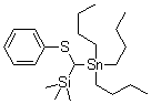 三甲基[(苯硫基)(三丁基锡烷基)甲基硅烷分子结构 (CAS 79409-19-1)