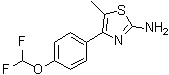 4-[4-(Difluoromethoxy)phenyl]-5-methyl-2-thiazolamine molecular structure (CAS 794578-70-4)