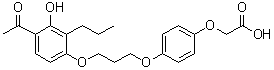 [4-[3-(4-乙酰基-3-羟基-2-丙基苯氧基)丙氧基]苯氧基]乙酸分子结构 (CAS 79558-09-1)
