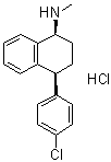 顺式-4-(4-氯苯基)-1,2,3,4-四氢-N-甲基-1-萘胺盐酸盐分子结构 (CAS 79559-98-1)
