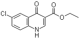 6-氯-1,4-二氢-4-氧代-3-喹啉羧酸乙酯分子结构 (CAS 79607-22-0)