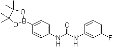 N-(3-氟苯基)-N'-[4-(4,4,5,5-四甲基-1,3,2-二氧杂环戊硼烷-2-基)苯基]脲分子结构 (CAS 796967-57-2)