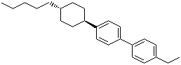 反式-4-乙基-4'-(4-戊基环己基)-1,1'-联苯分子结构 (CAS 79709-85-6)