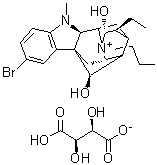 (17R,21alpha)-10-溴-17,21-二羟基-4-丙基阿义马鎓酒石酸盐分子结构 (CAS 79731-87-6)