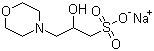 3-(N-吗啉)-2-羟基丙磺酸钠盐分子结构 (CAS 79803-73-9)