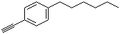 结构式 CAS# 79887-11-9, 4-己基苯乙炔; 1-乙炔基-4-己基苯