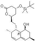 (4R,6R)-4-[[(叔丁基)二甲基硅烷基]氧基]-6-[2-[(1S,2S,6R,8S,8aR)-1,2,6,7,8,8a-六氢-8-羟基-2,6-二甲基-1-萘基]乙基]四氢-2H-吡喃-2-酮分子结构 (CAS 79902-31-1)