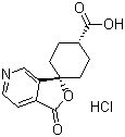 顺式-1'-氧代-螺[环己基-1,3'(1'H)-呋喃并[3,4-c]吡啶]-4-羧酸盐酸盐分子结构 (CAS 799773-96-9)