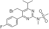 5-(溴甲基)-4-(4-氟苯基)-6-异丙基-2-[甲基(甲磺酰)氨基]嘧啶分子结构 (CAS 799842-07-2)