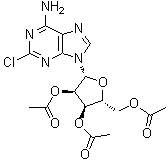 2',3',5'-三-O-乙酰基-2-氯腺苷分子结构 (CAS 79999-39-6)