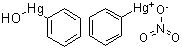 结构式 CAS# 8003-05-2, 硝酸苯汞碱