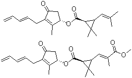 除虫菊酯分子结构 (CAS 8003-34-7)