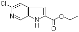 5-氯-1H-吡咯并[2,3-c]吡啶-2-甲酸乙酯分子结构 (CAS 800401-67-6)