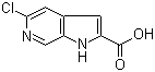 5-氯-1H-吡咯并[2,3-c]吡啶-2-甲酸分子结构 (CAS 800401-68-7)