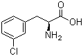 3-氯-L-苯丙氨酸分子结构 (CAS 80126-51-8)