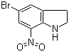 5-溴-7-硝基吲哚啉分子结构 (CAS 80166-90-1)