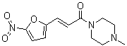 结构式 CAS# 803647-40-7, 1-(4-甲基-1-哌嗪基)-3-(5-硝基-2-呋喃基)-2-丙烯-1-酮