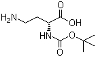 叔丁氧羰基-D-2,4-二氨基丁酸分子结构 (CAS 80445-78-9)