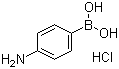 4-氨基苯硼酸盐酸盐分子结构 (CAS 80460-73-7)