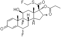 氟替卡松丙酸酯分子结构 (CAS 80474-14-2)