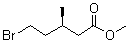 (S)-5-溴-3-甲基戊酸甲酯分子结构 (CAS 80654-39-3)
