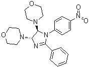 反式-4,4'-[4,5-二氢-1-(4-硝基苯基)-2-苯基-1H-咪唑-4,5-二基]二吗啉分子结构 (CAS 80821-34-7)