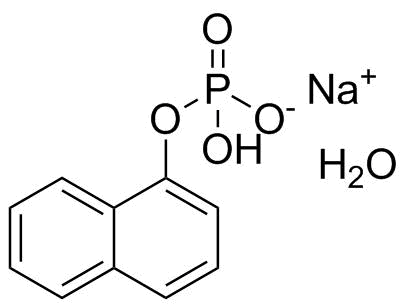 1-磷酸萘基酯单钠盐单水合物分子结构 (CAS 81012-89-7)