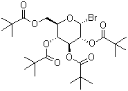2,3,4,6-O-四特戊酰基-alpha-D-溴代吡喃葡萄糖分子结构 (CAS 81058-27-7)