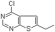 4-氯-6-乙基噻吩并[2,3-d]嘧啶分子结构 (CAS 81136-42-7)