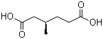 (R)-3-甲基己二酸分子结构 (CAS 81177-02-8)