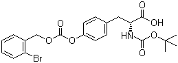 Boc-O-(2-溴苄氧羰基)-D-酪氨酸分子结构 (CAS 81189-61-9)