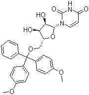 5'-O-(4,4'-二甲氧基三苯甲基)尿苷分子结构 (CAS 81246-79-9)