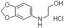 N-羟乙基-3,4-亚甲二氧基苯胺盐酸盐分子结构 (CAS 81329-90-0)